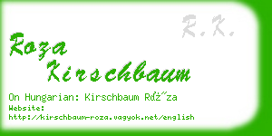 roza kirschbaum business card